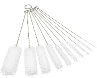 Reinigungsbürsten-Set, 10-teilig, für Flaschen, Trinkhalme, enge Hälse