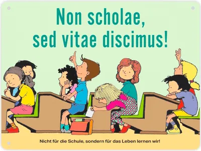 Produktbild von Schüler im Klassenzimmer Metallschild XL in 21x28 cm zum Thema