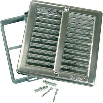 Obrázok produktu pre Mriežka vetracia so sieťovinou 150x150mm nerez