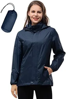 Produktbild von PolkaHome® Faltbarer Regenmantel für Damen – Wasserdicht, winddicht, atmungsaktiv, Blau, XL