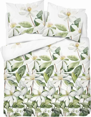 Produktbild von Bettwäsche, Baumwollsatin-Bettwäsche, hohe Qualität 200x220 5481a Grüne Blätter