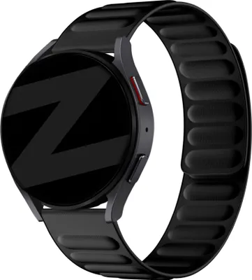 Produktbild von Bandz Smartwatch Armband 22mm - magnetisches Webband passend für Samsung Galaxy Watch 1 46mm / 3 45mm / Gear S3 - Polar Vantage M / V3 / Grit X - Fossil Gen 5 / 5e / 6 44mm - Amazfit GTR 1-2-3-4 - Huawei Watch GT 1-2-3-4 46mm - schwarz