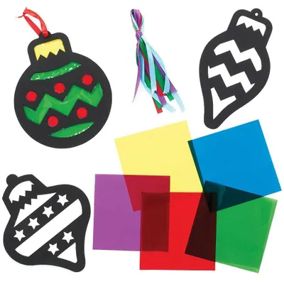 Kunststoff-Kerzenhalter-Set, 8 Stück, 17,5 cm, 6 Farben, Weihnachten