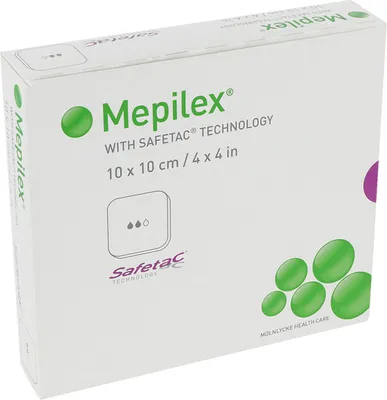 Produktbild von Mepilex anpassbarer Schaumverband 10 x 10 cm, 1 Packung = 5 Stück