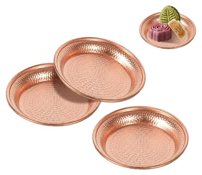 3 Kupferschalen 10 cm handgehämmert Dekoschale Meditationsschale