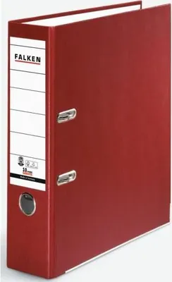 Produktbild von Falken Ordner Recycolor, DIN A4, Kraftpapier, 80 mm, breit, geklebtes Rückenschild, bordeaux