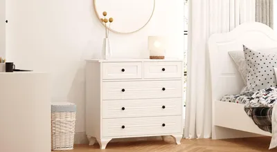 Produktbild von Skye Decor, Rb-119, Kommode, Mattweiß, Spanplatte, 90 x 86 x 40 cm