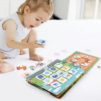 Immagine prodotto di Busy Book Dinosauro Animali Temi prescolari Attività di apprendimento educativo Autismo Giocattoli sensoriali Regali per bambini Ragazzi Ragazze