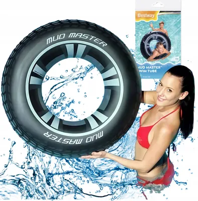 Produktbild von DYMEXSHOP | Luftmatratzen - Aufblasbares Schwimmreifen XXL - 91 cm - Ideal für Strand und Pool - Hochwertiger Vinyl
