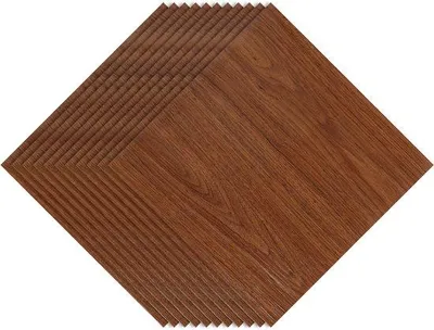 Zdjęcie produktu dla Zestaw samoprzylepnych płytek laminowanych z PVC (77 sztuk, 7 m²), wodoodpornych i odpornych na rozdarcia, do kuchni, salonu i balkonu, imitacja drewna, 30 x 30 cm