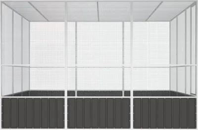 Immagine prodotto di vidaXL Gabbia per uccelli antracite 302,5x324,5x211,5 cm Acciaio zincato