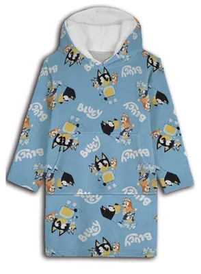 Produktbild von Bluey und Bingo Kuschelponcho mit Kapuze und Tasche, 3-6 Jahre
