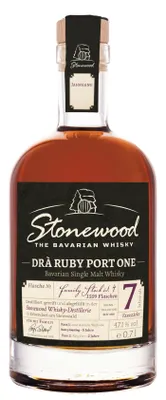 Produktbild von Stonewood Dra Ruby Port One | Bavarian Single Malt Whisky | Limited Edition nur 1509 Flaschen | Faßstärke 47,1% Vol. | 0,7 l. Flasche in Tube