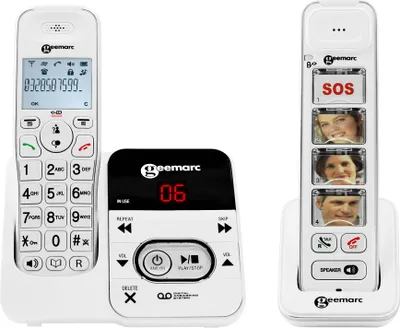 Produktbild von Geemarc PACK Mobility 295 Schnurloses Seniorentelefon Anrufbeantworter Foto-Tasten - Anrufbeantworter