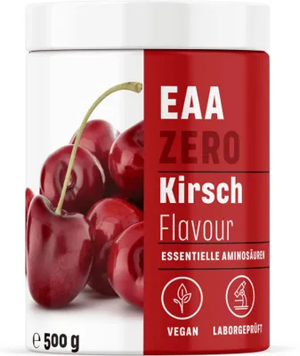 Produktbild von betterprotein - Premium EAA Zero – Alle essentiellen Aminosäuren mit hohem BCAA Gehalt. Hochdosiert - 500 g Pulver (50 Portionen) (Kirsch)