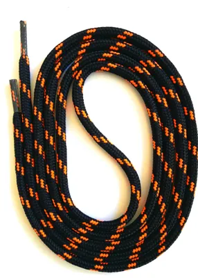 Produktbild von SNORS Sicherheitssenkel rund - SCHWARZ / NEONORANGE - 5mm - 135cm