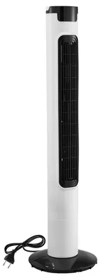 Image de Ventilateur colonne SucceBuy 50 W, ventilateur colonne de 985 mm avec 3 vitesses, 3 modes, minuterie de 7,5 h, vitesse max. 4,2 m/s, oscillation de 50°, avec télécommande, ventilateur sur pied silencieux pour chambre à coucher, blanc