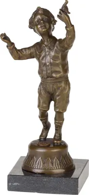 Produktbild von Bronzeskulptur Junge Vogel im Antik-Stil Bronze Figur Statue 23cm
