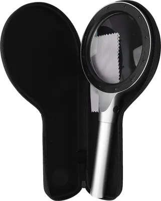 Image de Handheld Magnifying Glass,10X Magnifying Glass,Illuminated Lighted Magnifier,12 LED Magnifying Glass,Handheld Reading Magnifier,Magnifying Glass