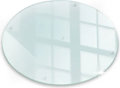 Zdjęcie produktu dla Deska szklana kuchenna, do krojenia – transparentna – przezroczysta – bezbarwna – ⌀ fi40 cm – Szkło hartowane