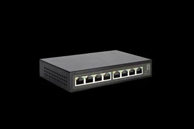 Produktbild von LevelOne Hilbert 8-Port Gigabit PoE Smart Lite Switch - 802.3at/af PoE - 8 PoE Ausgänge - 112.8W PoE-Leistungsbudget (GES-2108P)
