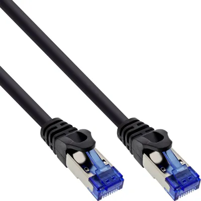Produktbild von InLine Patchkabel armiert, U/FTP, Cat.6A, schwarz, 20m, 20 m, Cat6a, U/FTP (STP), RJ-45, RJ-45, Schwarz