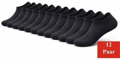 Produktbild von Sportsocken Herren mit Frottee-Sohle – Atmungsaktiv & Gepolstert für Sport und Freizeit Schwarz/39-42