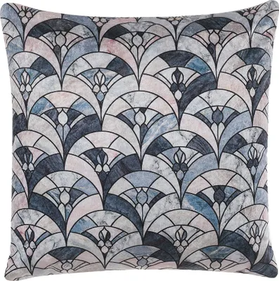 Obrázek produktu pro BELIANI Dekorativní polštář Vícebarevný měřítko Vzor 45 x 45 cm Vitráže Efekt Vintage Glamour Decor Příslušenství
