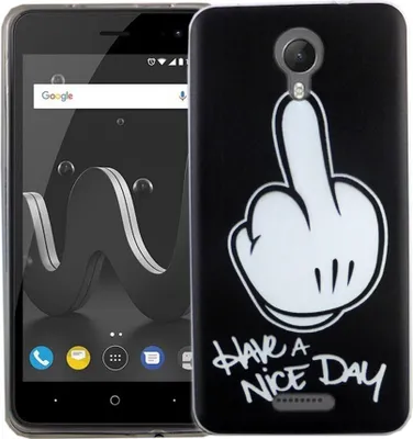Produktbild von Handy Hülle für Wiko Jerry 2 Mittelfinger Smartphone Cover Bumper Schale Etuis
