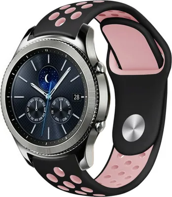 Produktbild von Strap-it Samsung Gear S3 Sportarmband (Schwarz/Rosa)