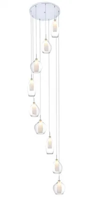 Immagine prodotto di Apparecchio a sospensione LED Ambra, Variante: Ø 500 x 3300 mm, 9 x 40 W, cromo