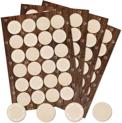 Zdjęcie produktu dla Okrągłe, samoprzylepne naklejki - puste, do etykietowania - średnica około 4 cm