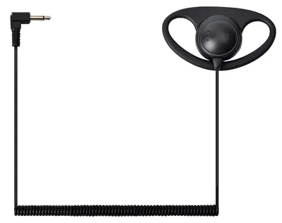 Obrázek produktu pro Sluchátka s mikrofonem, 3,5mm konektor, 1 pin, pouze pro poslech, tvar "D", za ucho