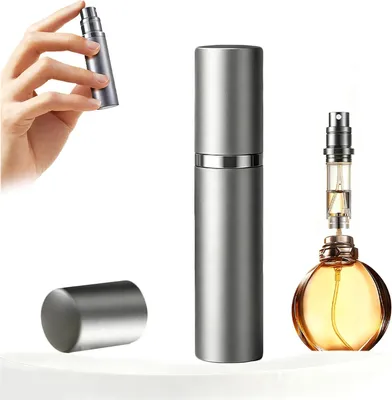 Produktbild von ml Mini-Nachfüllflasche für Reiseparfüm, leere Sprühflasche, für Handtasche, Koffer (Grau)