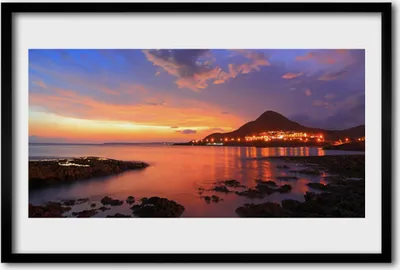 Produktbild von Bild 60x40 MDF-Rahmen Wandkunst Steine ​​Sea Landschaft