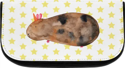 Produktbild von Mr. & Mrs. Panda Kulturbeutel Einhorn Meerschweinchen - Weiß - Geschenk, Kulturtasche, Waschtasche, Einhörner, Make-up Organizer, Meerschwein, kulturtäschchen, Unicorn