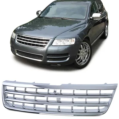 Productafbeelding van Sportgrill zonder embleem, chroomkleurig, voor VW Passat 3BG, modeljaren 2002-2006