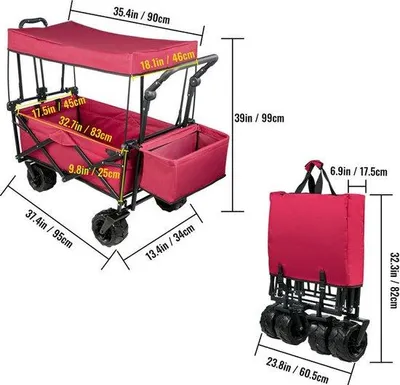 Produktbild von Famanu Bolderwagen 100 kg Tragkraft - Rot