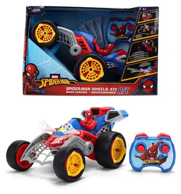 Immagine prodotto di Jada RC, fuorileggere Spider-Man con lanciareti di ragnatele, scala 1:20