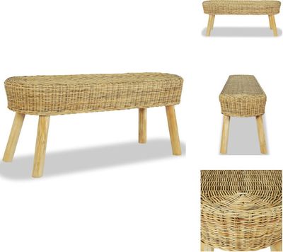 vidaXL Lavica do predsiene 110 x 35 x 45 cm ratanová prírodná - Komody a lavice do predsiene