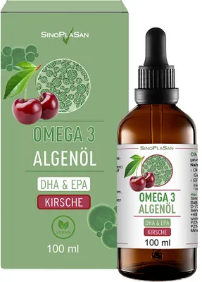 Obrázok produktu pre Omega-3 olej z rias Dha+Epa Čerešňa Orálne kvapky 100 ml
