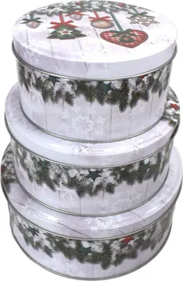 Produktbild von Metall Keksdosen im Set 3 verschiedenen Größen Weihnachtsmotive