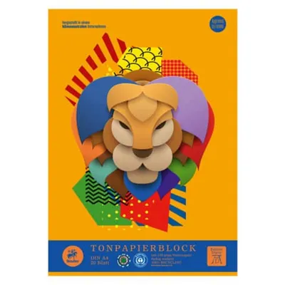 Produktbild von Edition DÜRER® 053624000 Tonpapierblock geleimt - A4, 20 Blatt, 130g/qm, sortiert