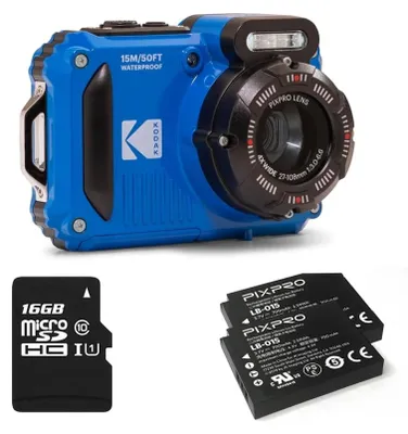Produktbild von Kodak PIXPRO WPZ2, 16,76 MP, 4608 x 3456 Pixel, BSI CMOS, 4x, Full HD, Blau