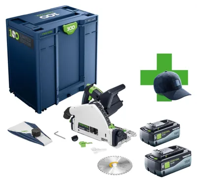 Image de Festool TSC 55 KEB-Basic 100Y Limited Edition Scie plongeante sans fil 18 / 36 V ( 2x 18 V ) 160 mm Brushless + 2x batterie 8,0 Ah + Systainer - sans chargeur
