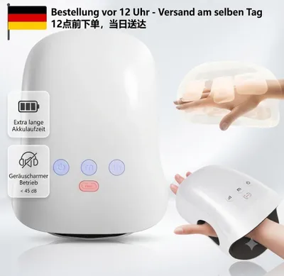 Produktbild von Handmassagegerät elektrisch mit Wärme & Kompression – Massagegerät für steife Finger & Handgelenke – Zur Entspannung & Entlastung