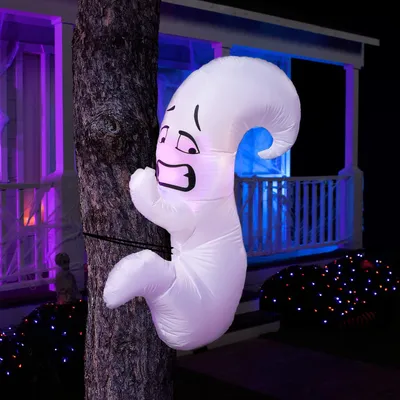 Image de Arbre de décoration gonflable sur le thème d'Halloween, avec des LED intégrées