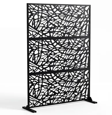 Produktbild von Wetterfester Metall-Sichtschutz aus verzinktem Stahl – rostbeständig, lasergeschnitten, 178 x 122 cm für Garten, Balkon & Terrasse