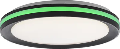 Produktbild von Selltec LED Deckenleuchte GANGES 40 cm rund schwarz RGB CCT Lichtwechsel schwarz Wohnzimmer, Esszimmer, Schlafzimmer, Küche