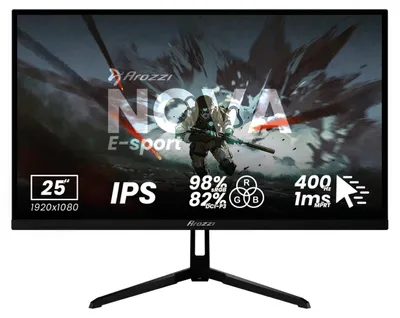 Image de Arozzi Nova 25" E-sport Écran Gaming - 1920x1080 - Full HD IPS - 400 Hz - Noir